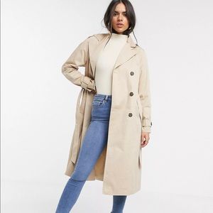 ASOS US XS Vero Moda classic beige trench coat